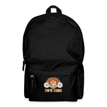 Disco Groovy Hippie 70s 80er Vintage Siebziger - Rucksack - Schwarz - Vorne