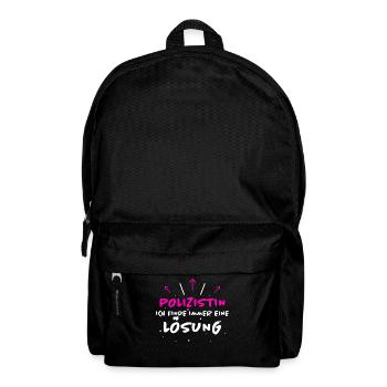Polizistin Spruch Polizei Fun Polizistin Geschenk - Rucksack - Schwarz - Vorne