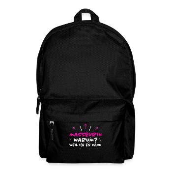 Masseurin Spruch Beruf Lustiges Masseurin Geschenk - Rucksack - Schwarz - Vorne