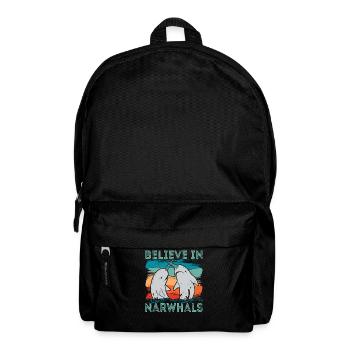 Croyez en l’amour du narval Animaux de baleine de mer - Sac à dos - noir - Devant