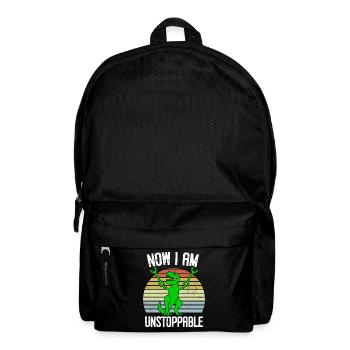 Retro Now I Am Unstoppable Funny T-Rex Dinosaur - Rucksack - Schwarz - Vorne