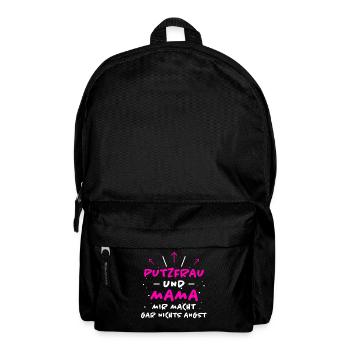 Putzfrau Spruch Reinigungskraft Putzfrau Geschenk - Rucksack - Schwarz - Vorne