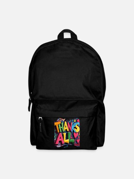 Frohes Dankeschön Graffiti Design - Rucksack - Schwarz