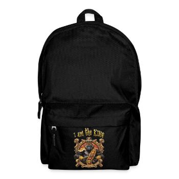 I am the KING. Gorilla, King, Emblem, Coat of Arms, - Backpack - black - Front
