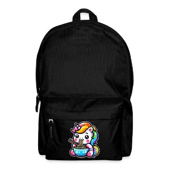 Japonais Kawaii Licorne Ramen Cuisine Asiatique - Sac à dos - noir - Devant