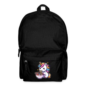 Japonais Kawaii Licorne Ramen Cuisine Asiatique - Sac à dos - noir - Devant