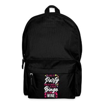 Bingo Player Wine I Like To Party - Rucksack - Schwarz - Vorne