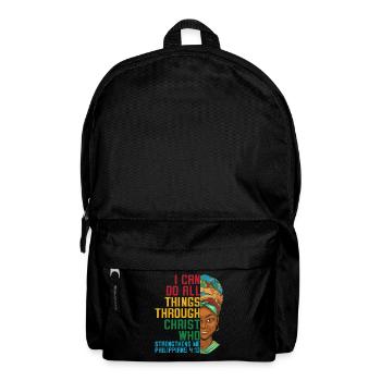 I Can Do All Through Christ African American - Backpack - black - Front