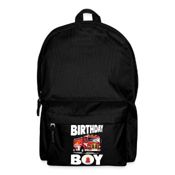 Birthday Boy Firefighter Birthday Boy - Backpack - black - Front