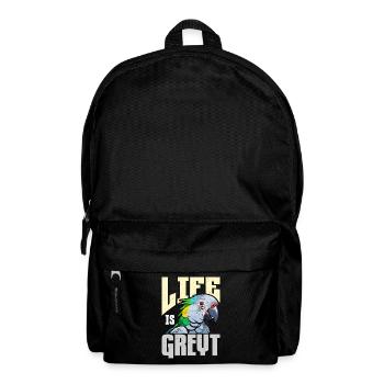 African Grey Life Is Greyt Bird Owner Parrot Lover - Backpack - black - Front