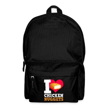 Chicken Nuggets Funny Fast Food Nugget Lover - Backpack - black - Front