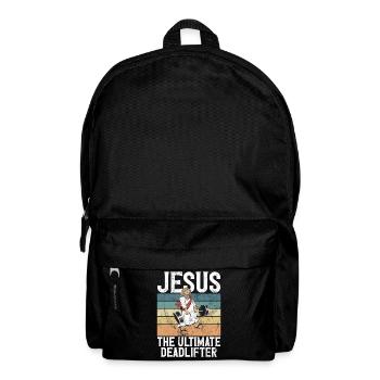 Jesus The Ultimate Deadlifter Christian Gym - Backpack - black - Front