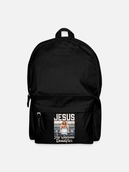 Jésus L’Ultime Deadlifter Christian Gym - Sac à dos - noir