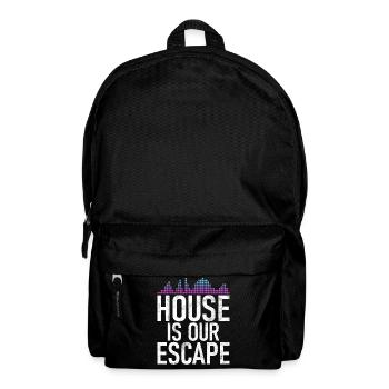 House Music, EDM, Rave, DJ, Electro, Deep House, Amoureux - Sac à dos - noir - Devant
