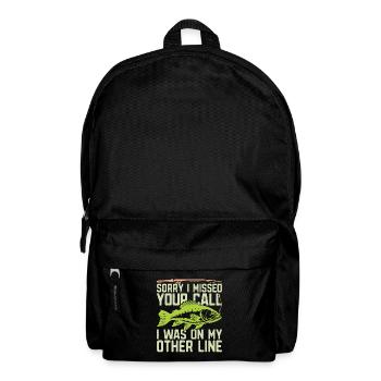 Musky Fishing Sorry I Missed Your Call Fisherman - Backpack - black - Front