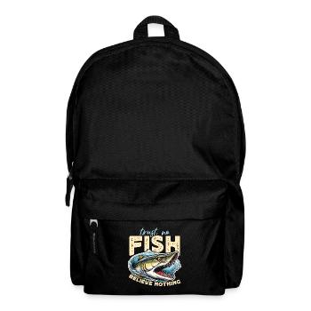 Musky Fishing Trust No Fish Believe Fishing Lover - Backpack - black - Front