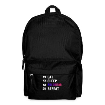 Eat Sleep Air Guitar Repeat Funny Air Guitarist - Backpack - black - Front