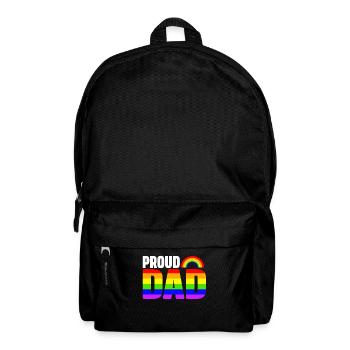 LGBTQ Dad Pride Month Rainbow Gays Father's Day - Backpack - black - Front