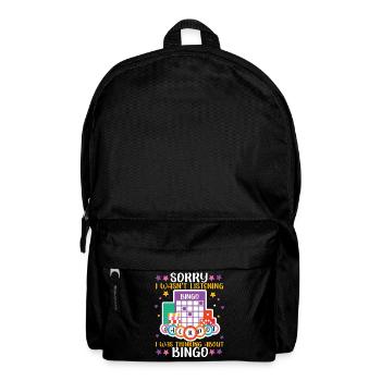 Bingo Player Sorry I Wasn't - Rucksack - Schwarz - Vorne