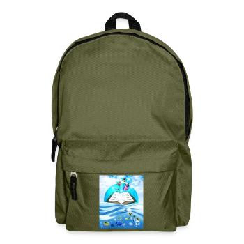Frutiger Aero Aesthetic Tech Book Butterfly - Sac à dos - vert olive - Devant