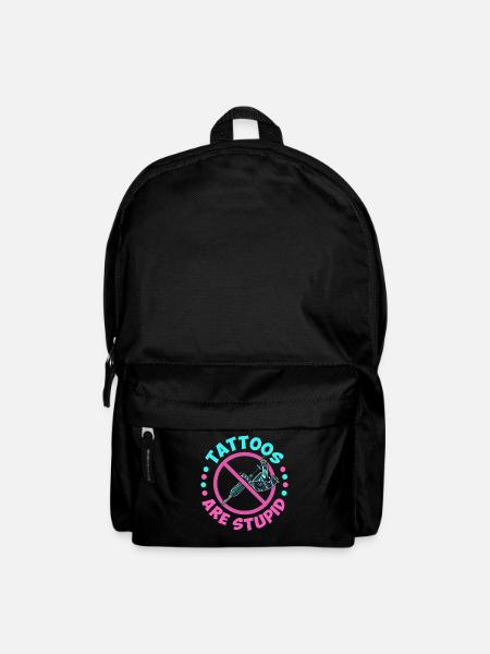 Tattoos Are Stupid Aesthetic Vaporwave Funny - Rucksack - Schwarz