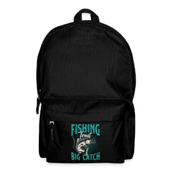 Trout Fishing Trout Big Catch Sportfishing Lover - Backpack - black - Front