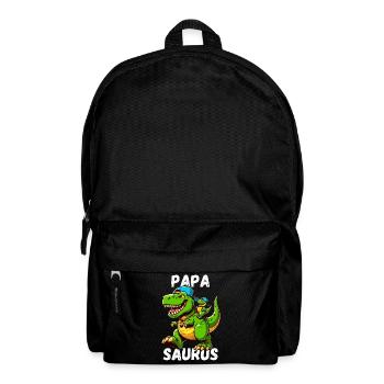 Papa Saurus Dinosaure Fête des Pères Baseball Drôle - Sac à dos - noir - Devant