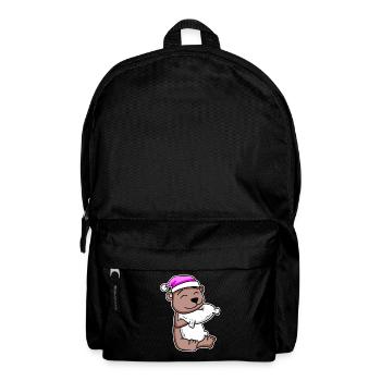 Bear tired sleep in - Backpack - black - Front