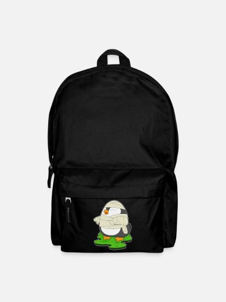 Pinguin Halloween Mumie - Rucksack - Schwarz