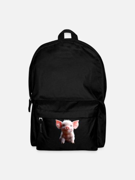 Cochon domestique Cochon Cochon Porcelet Cochon - Sac à dos - noir