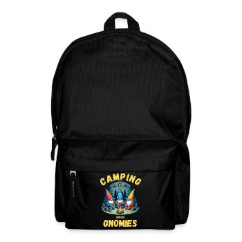 Camping Garden Gnomes Campsite Campfire Fun - Backpack - black - Front