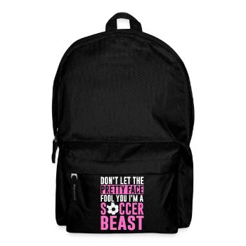 Soccer Girl Teen Soccer Lover Player - Backpack - black - Front