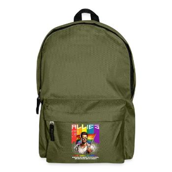 Pride Gay CSD Love LGBTQ Farben des Regenbogens - Rucksack - Olivgrün - Vorne