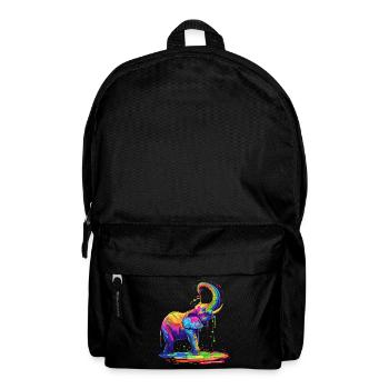 Éléphant Animal Pop Art - Sac à dos - noir - Devant