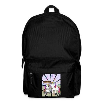 Einhörner Einhorn Fabeltier Liebe Herz Valentin - Rucksack - Schwarz - Vorne