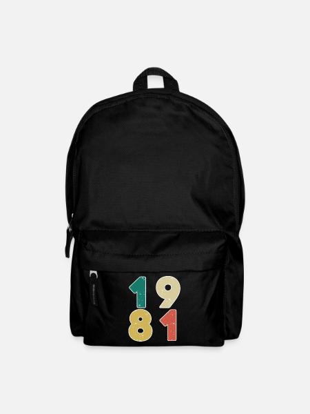 1981 - Jahrgang 1981 - Baujahr 1981 - Rucksack - Schwarz