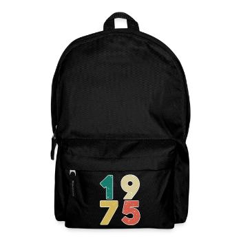 1975 - Jahrgang 1975 - Baujahr 1975 - Rucksack - Schwarz - Vorne