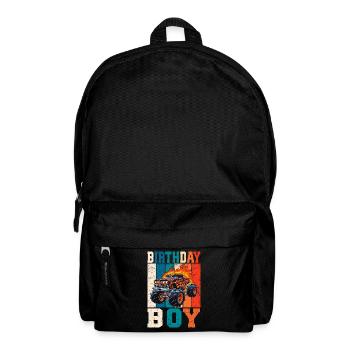 Birthday Kids Monster Truck Birthday Party - Backpack - black - Front