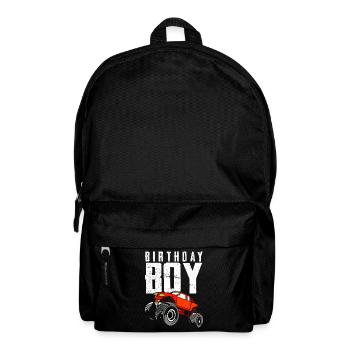 Birthday Kids Monster Truck Birthday Party - Backpack - black - Front
