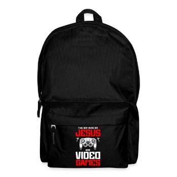 Ce garçon court sur Jésus et les jeux vidéo - Sac à dos - noir - Devant