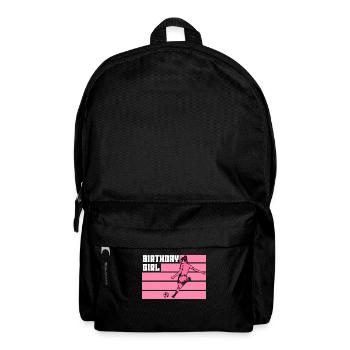 Birthday Girl Soccer Bday Party Theme - Backpack - black - Front