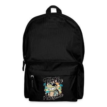 Funny Shield Greatest Saying Turtly Awesome - Backpack - black - Front