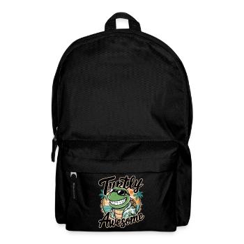 Funny Shield Greatest Saying Turtly Awesome - Backpack - black - Front