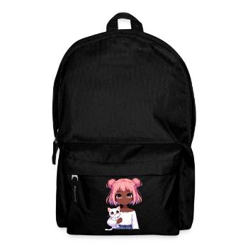 Anime African American Afro Anime Merch Zeug - Rucksack - Schwarz - Vorne