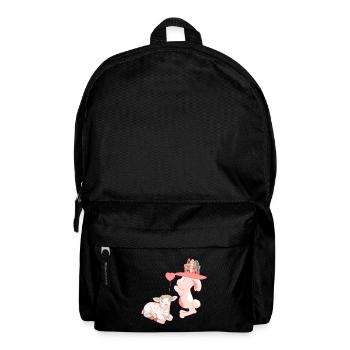 Happy Easter Hippie Easter Bunny Bunny Kids - Backpack - black - Front