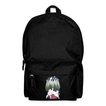 Rabbit Suitcase Holiday Rodent Travel Mountains Mountains Forest - Backpack - black - Front