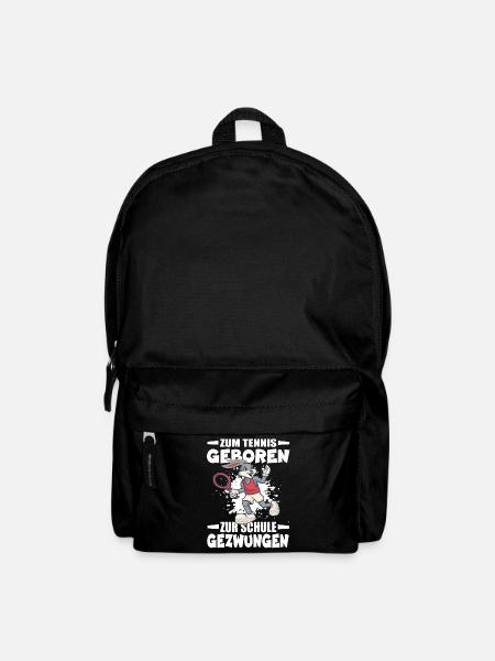 Zum Tennis Geboren Zur Schule Gezwungen - Rucksack - Schwarz