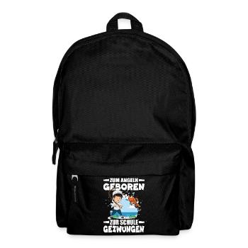 Zum Angeln Geboren Zur Schule Gezwungen - Rucksack - Schwarz - Vorne