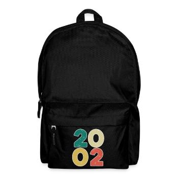 2002 - Jahrgang 2002 - Baujahr 2002 - Rucksack - Schwarz - Vorne