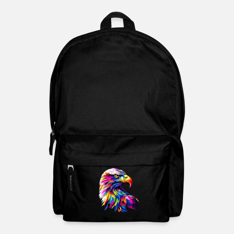 Adler Pop Art Bunte Farben Steinadler Seeadler - Rucksack - Schwarz